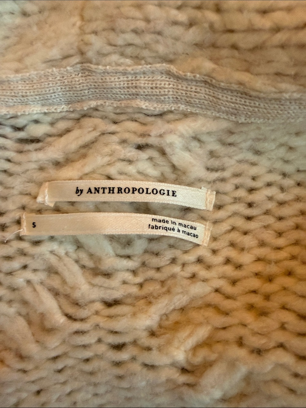 Cozy Cream by Anthropologie Open-Front Cable Knit Women's Cardigan - Picture 6 of 8